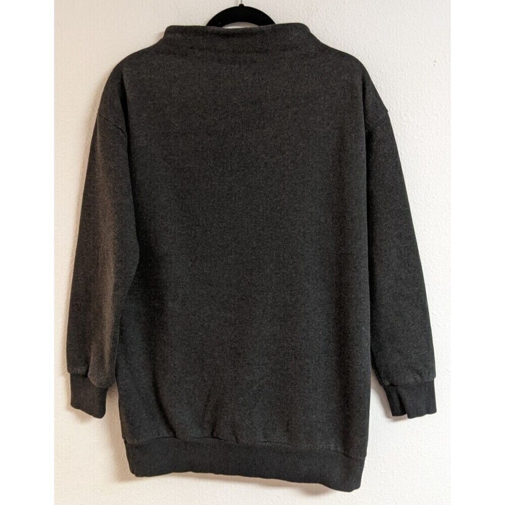 Women's GYMSHARK So Soft Gray Boatneck Longline Fleece Lined Sweatshirt M - Picture 2 of 9